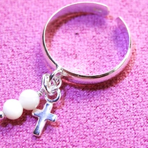 Faith/Boho/Southwestern/Cowgirl/Gypsy/Tribal/Rocker/Biker Sterling Silver Gemstone & Cross Toe/Pinkie/Knuckle Ring
