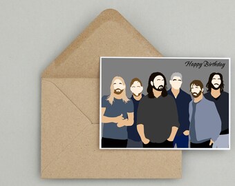Foo Fighters Birthday Card - Etsy UK