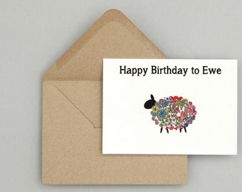 Carte D Anniversaire Mouton Etsy