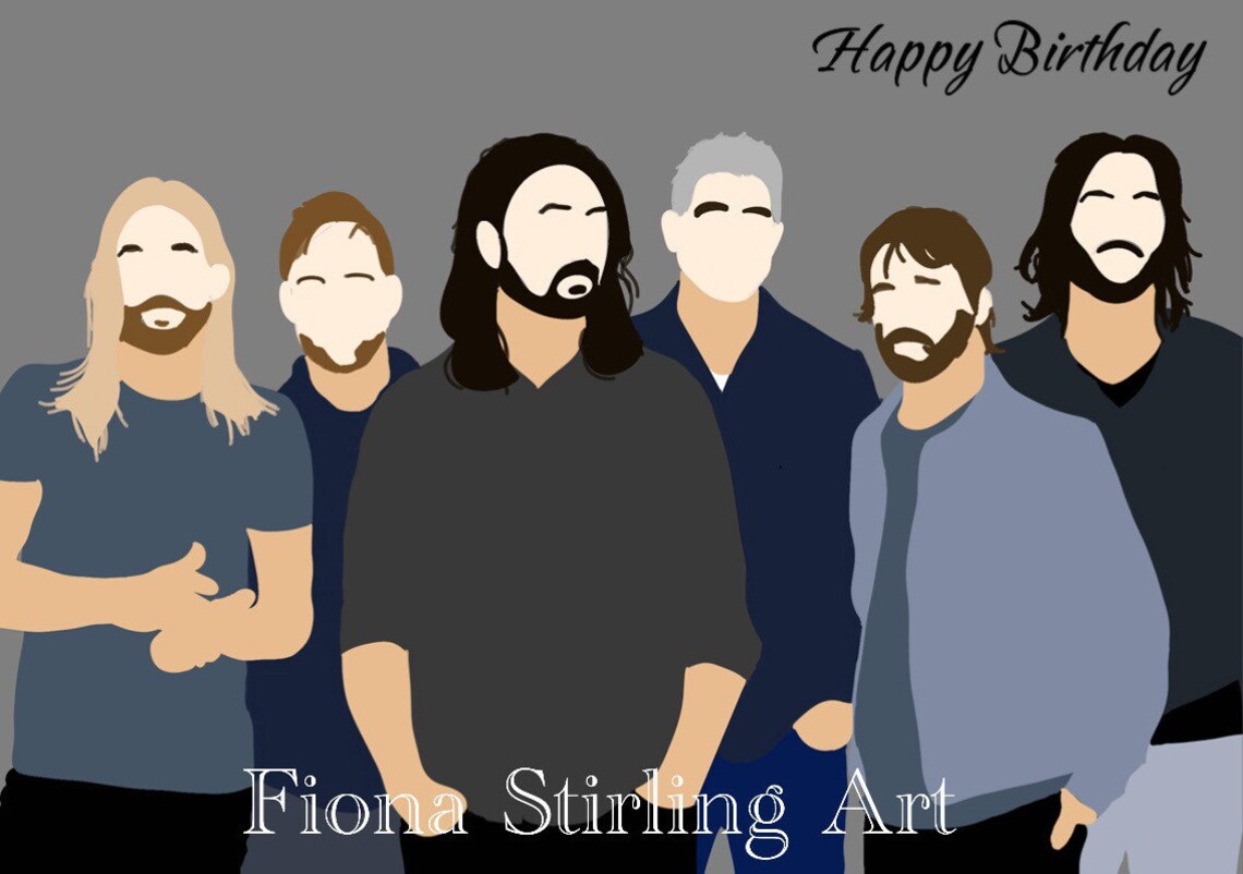 Recycled Hand Made Card Foo Fighters Inspired | Etsy