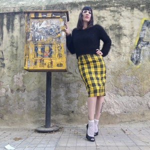 Yellow tartan skirt ideas on sale