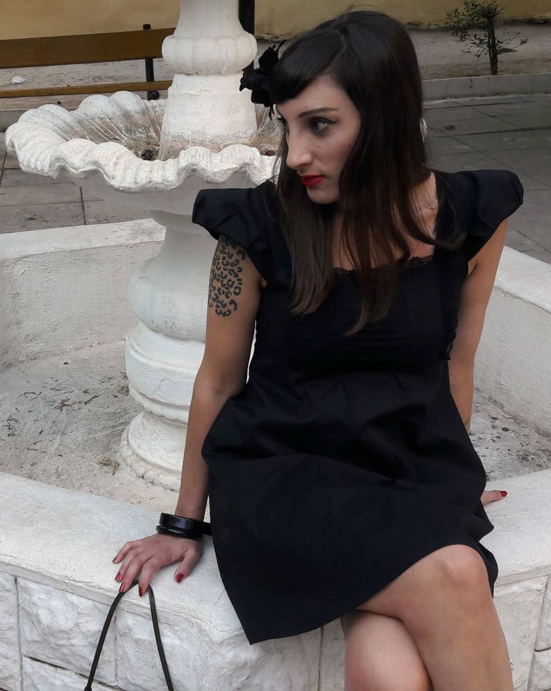 Empire Waist Puffy Sleeve Dress