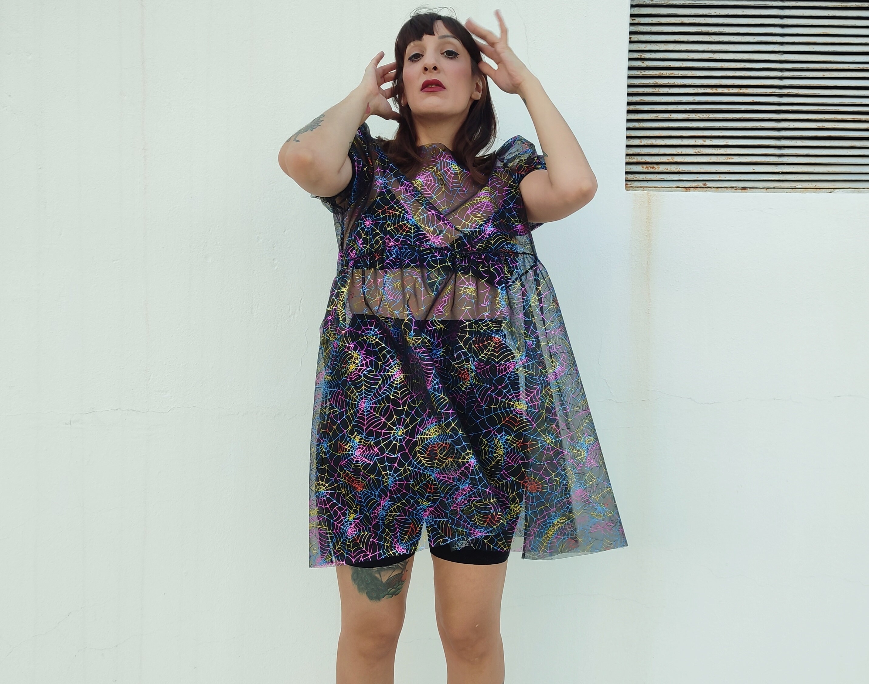 sheer spider web dress Sheer Hourglass Maxi Dress