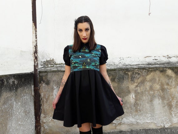 spooky black dress