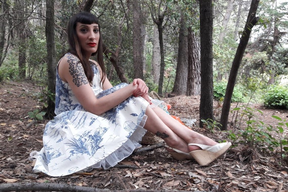 two piece blue skirt set