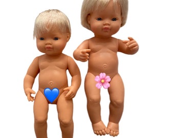 38cm Caucasian Miniland Doll  Undressed boy and girl