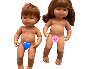 38cm red hair Miniland Dolls Undressed caucasian  boy and girl