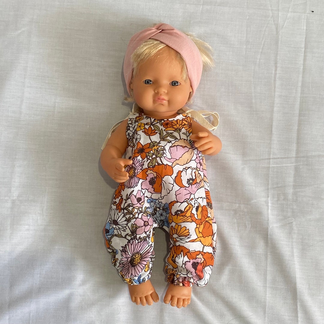 Romper 38cm Miniland Dolls Clothes Retro White. Note Etsy Australia
