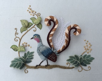 Stumpwork Embroidery Kit - SUPERB LYREBIRD