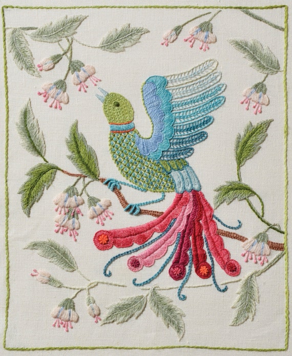 Crewel embroidery kits birds