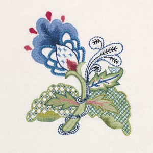 Crewel Embroidery kit BLUE ELEGANCE image 1