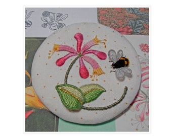 PDF Download - Miniature SWEET HONEYSUCKLE, Raised Embroidery Pattern