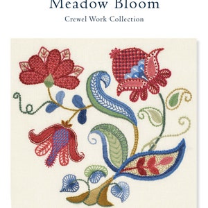 PDF download MEADOW BLOOM crewel embroidery pattern