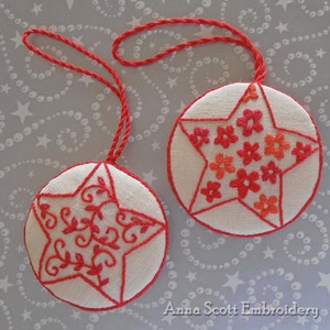 PDF Download 'Starry Night' Christmas ornament pattern. image 2