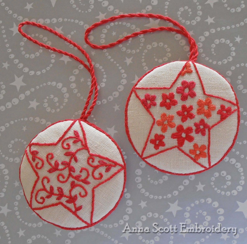 PDF Download 'Starry Night' Christmas ornament pattern. image 2