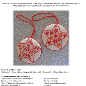 PDF Download 'Starry Night' Christmas ornament pattern. image 4