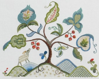 MOUNTAIN OAK ~ Crewel Embroidery Kit