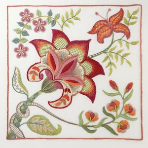 Crewel Embroidery Kit - SCARLET GLORY