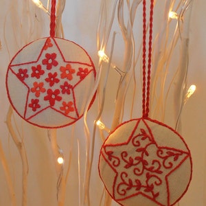 PDF Download 'Starry Night' Christmas ornament pattern. image 1