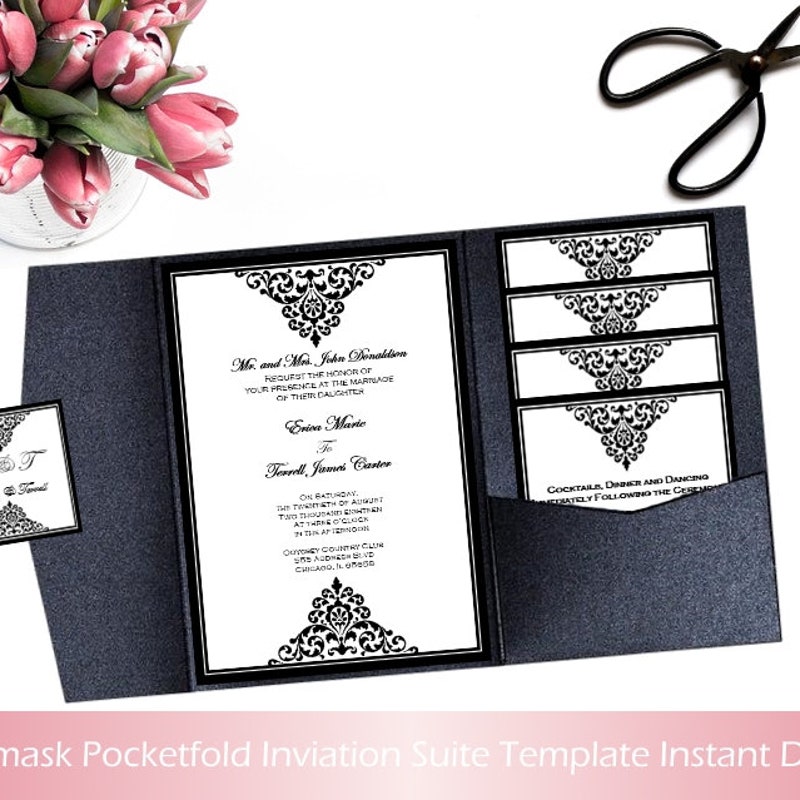 Pocketfold Wedding Invitation - Etsy