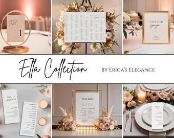 Modern Minimalist Wedding Stationery Bundle: DIY Canva Templates (Digital Download)
