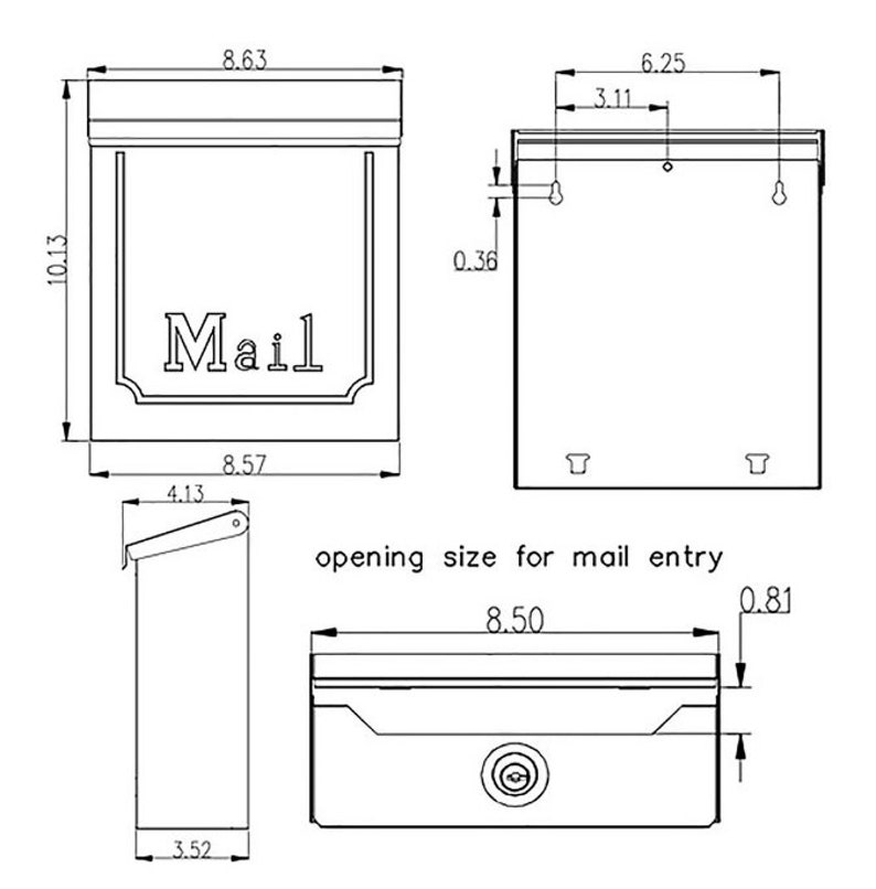 Wall mount mailbox Americana mailbox distressed NAVY BLUE Etsy
