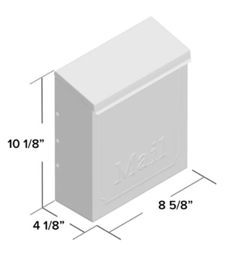 Wall mount mailbox Americana mailbox distressed NAVY BLUE Etsy