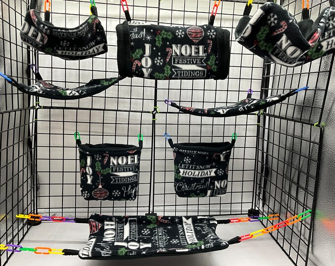 View of 8 Piece Sugar Glider Cage Set/ Christmas/sugar Glider Accessories - Etsy