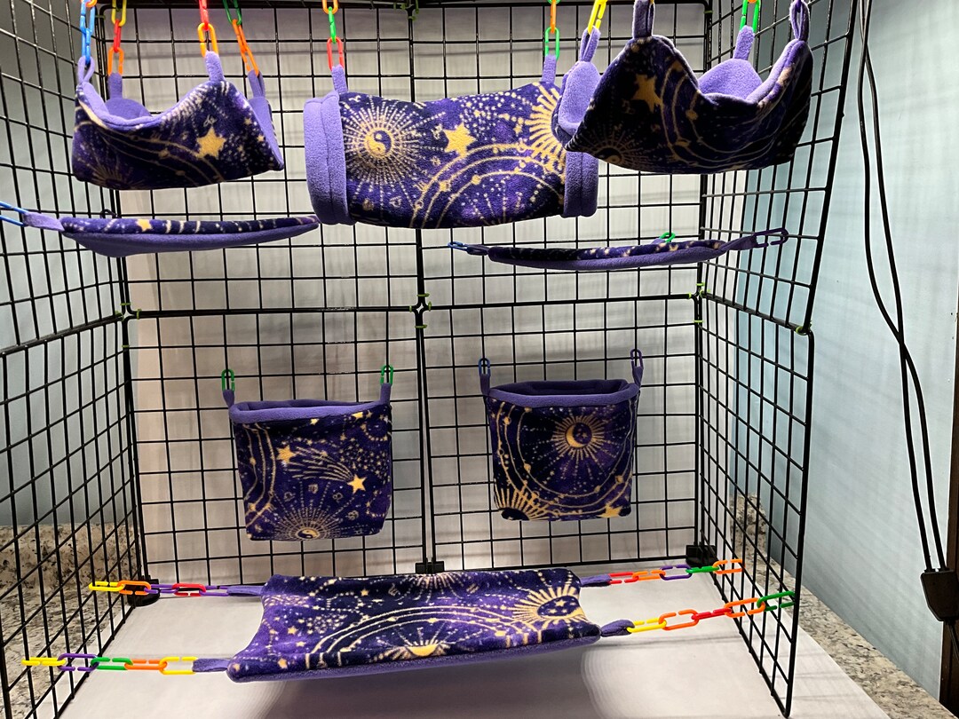 8 Piece Sugar Glider Cage Set/sugar Glider Accessories/celestial Zodiac ...