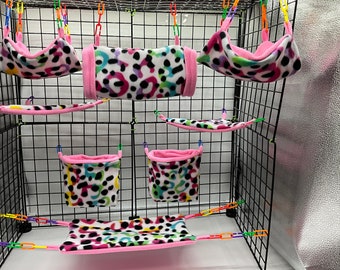 8 Piece Sugar Glider Cage Set/Sugar Glider Accessories