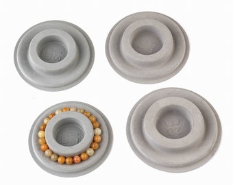 DDP | 3pcs Round Plastic Beading Board for Bracelet Design,Gray Flocking,Plastic Malaboard,Beading Board,Beads Design Board,Bracelet Display