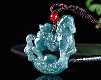 Vintage Franklin Mint 14K Gold Jade Horse Pendant - Circa 1978 - Etsy