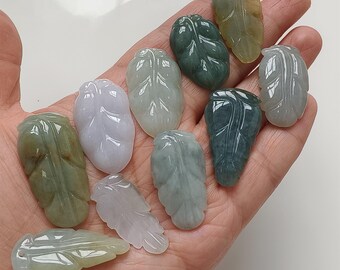 天然認定タイプA 29-37X14-19X3-4 mm アイスグリーンホワイトビルマ産