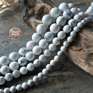 3-14mm Untreated natural white howlite round beads,white turquoise,round beads,natural gemstone,semi precious,jewelry supplies