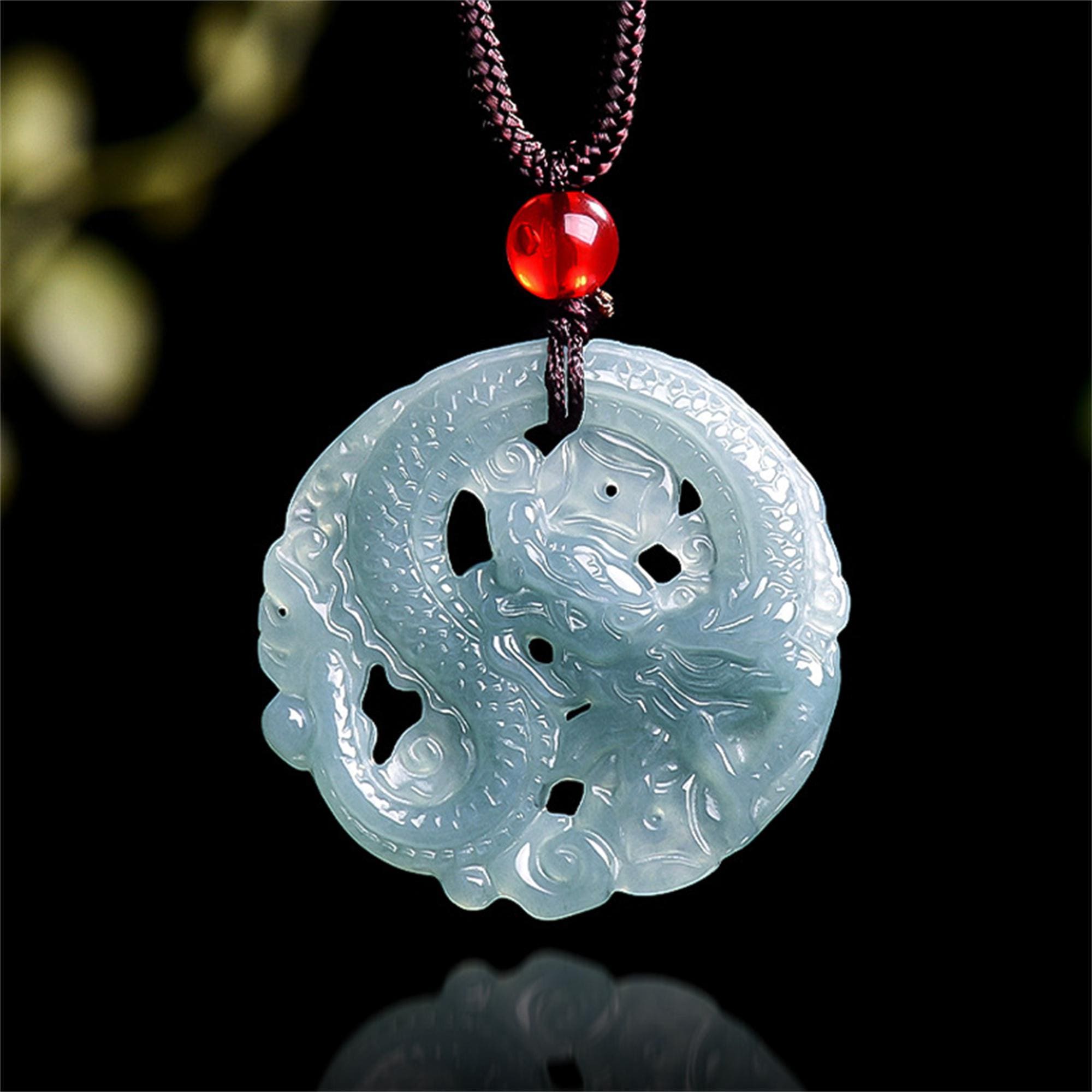 Collana Di Giada E Perle Con Pendente A Stella E Charms In Argento