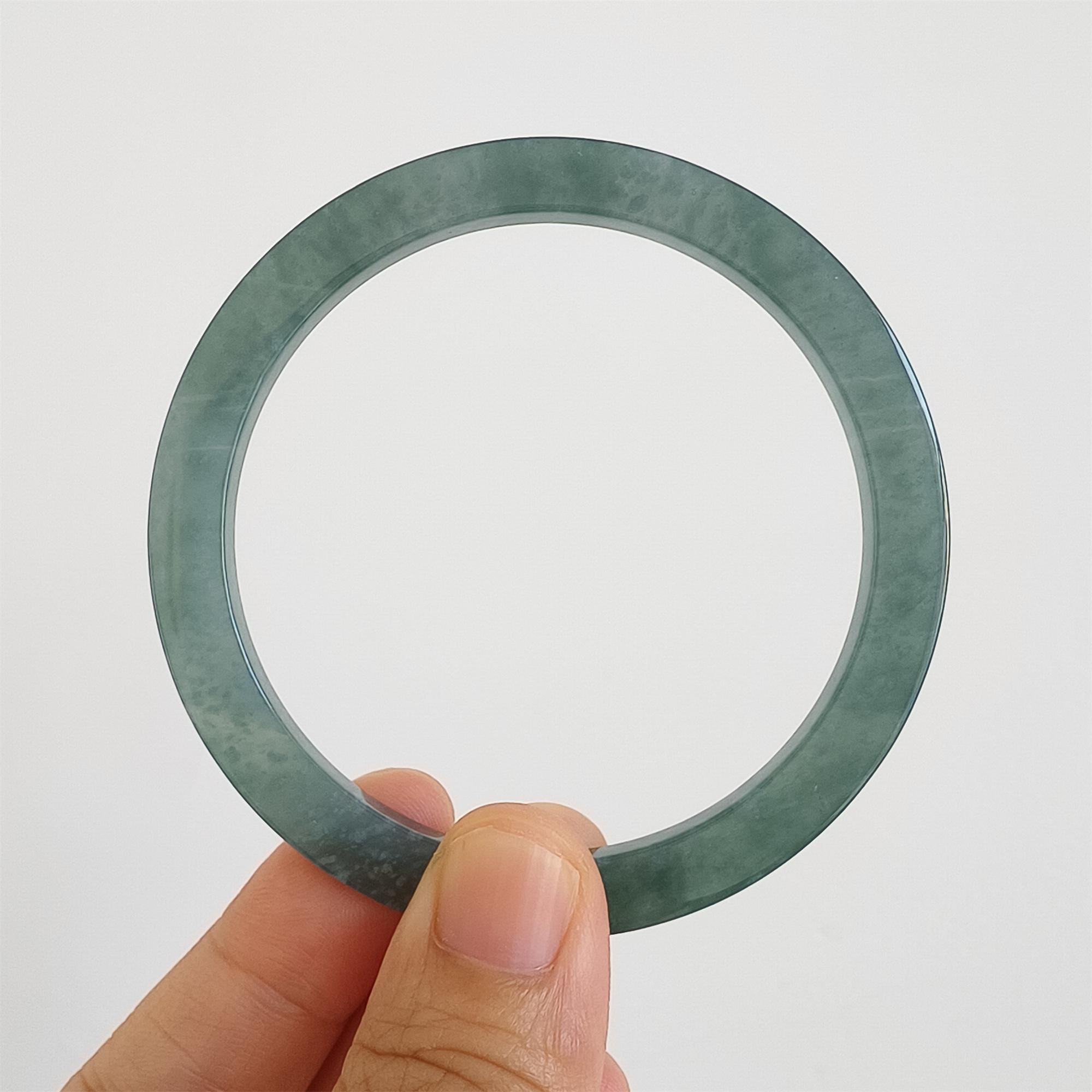 DDP | 59 mm 天然タイプA ディンダンバングル 天然タイプA 氷のような 