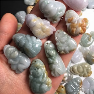 Natural Type A Multi Colors Monkey Jade Pendants,Green Jade,Natural Gemstone,Burmese Jadeite,Jade Loose Pendants,DIY Jewelry Supplies