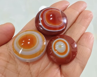 DDP | Natural Red Eye Agate Tibetan Round Sheep Plate Eye Dzi Beads,Banded Agate Beads,Semi Precious,Sardonyx,Tibetan DIY Jewelry Supplies