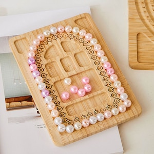 Wooden Malaboard / Beading Board for Necklaces, Yoga Malas Bracelets and  Other Jewelry Design up to 44,5 Inch Length 113 Cm Handmade 