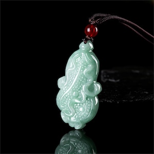 Natural Untreated Type A Bean Green Waxy Burma Jadeite Cabbage Amulet Pendant,Green Jade Cabbage,Wealth Prayer Pendant,Treasure Pendant