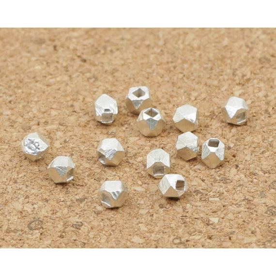 Sterling Silver 6.0mm Square Bead