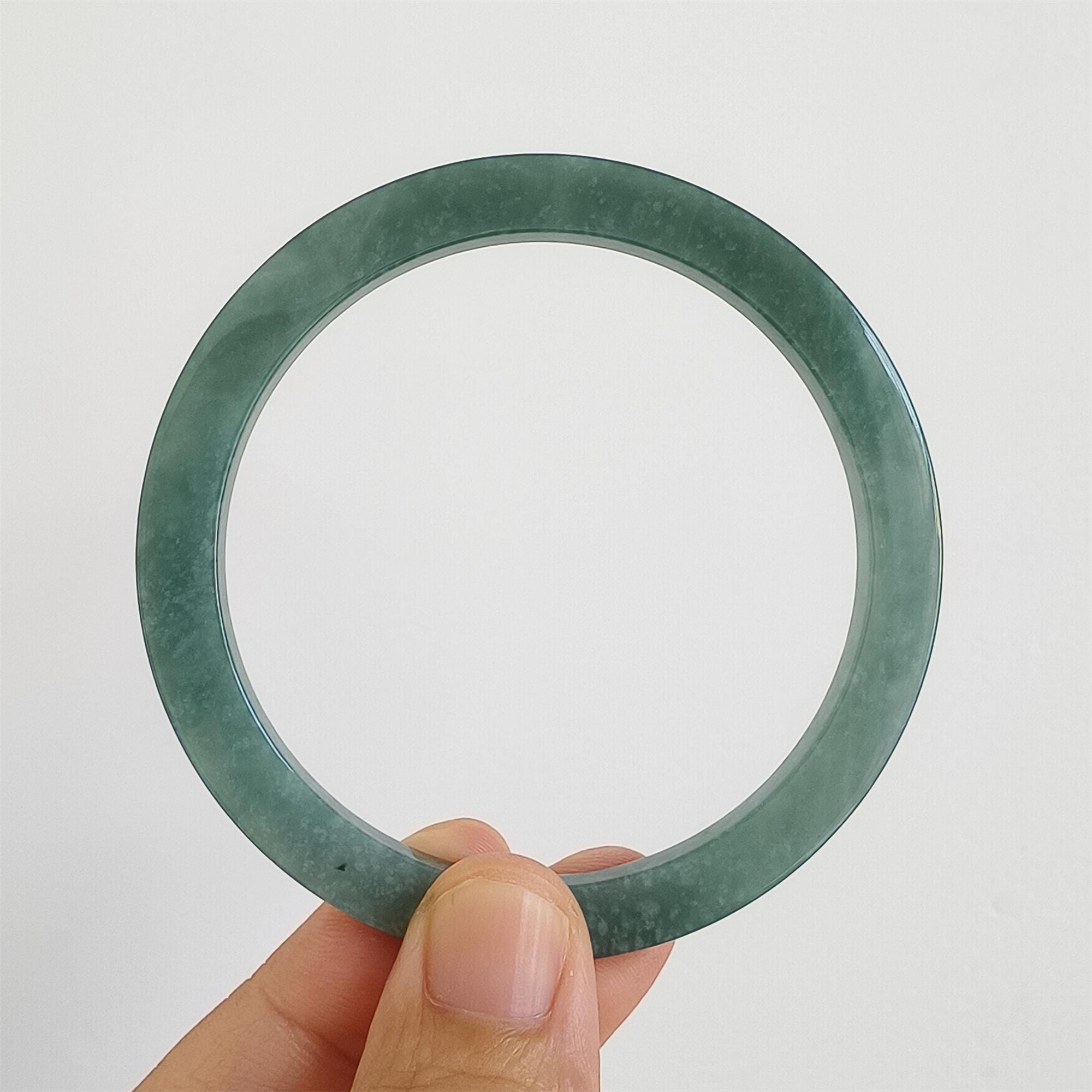 DDP | 59 mm 天然タイプA ディンダンバングル 天然タイプA 氷のような 