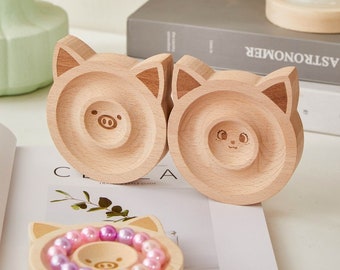 DDP | Cat Face Pig Face Wood Beading Board for Bracelet Design and Display,Wooden Beading Board,Bracelet Display,Holder,Diy Jewelry Tool