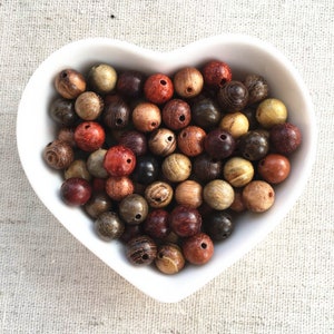 Nature untreated multi colors wood beads,Padouk,sandawood,round beads,multi rows wood bracelet,jewelry supplies,components J0500