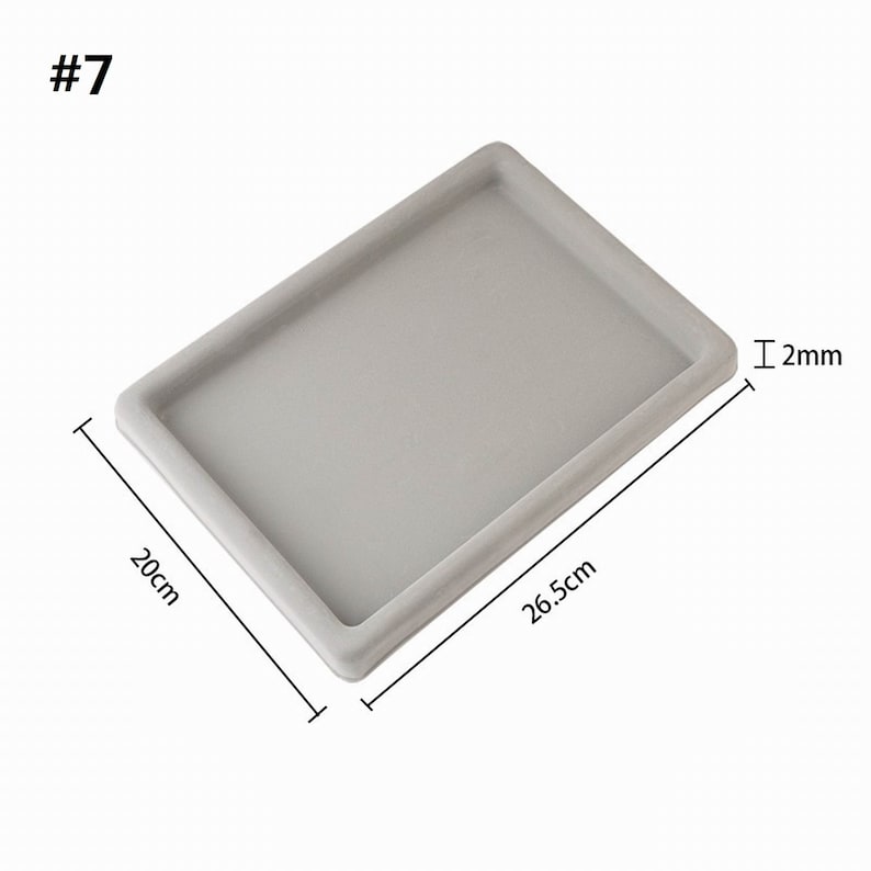 May include: A gray rectangular tray with a raised edge, measuring 26.5 inches by 20 inches. The tray is 2 mm thick.