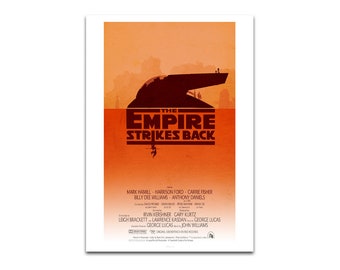 Star Wars - Empire Strikes Back - Alternative Movie Poster -Harrison Ford-Han Solo, Carrie Fisher-Princess Leia, Mark Hamil-Luke Skywalker