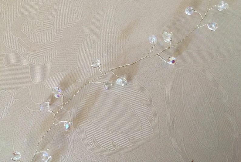 Bridal wedding 24 inch crystal hair vine