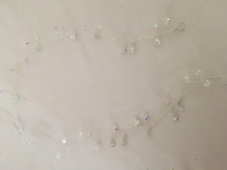 Bridal wedding 24 inch crystal hair vine