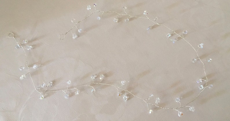 Bridal wedding 24 inch crystal hair vine