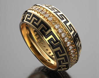 versace gold band ring